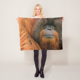 Couverture Polaire Portrait de mâle orang-outan, Géorgie, États-Unis