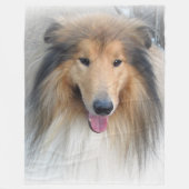 Couverture Polaire Portrait de Rough Collie (Devant)