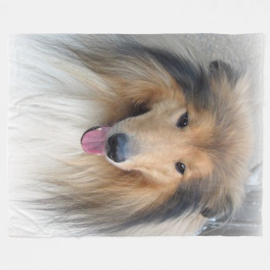 Couverture Polaire Portrait de Rough Collie (Devant (Horizontal))