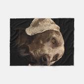 Couverture Polaire Portrait de Weimaraner (Devant (Horizontal))