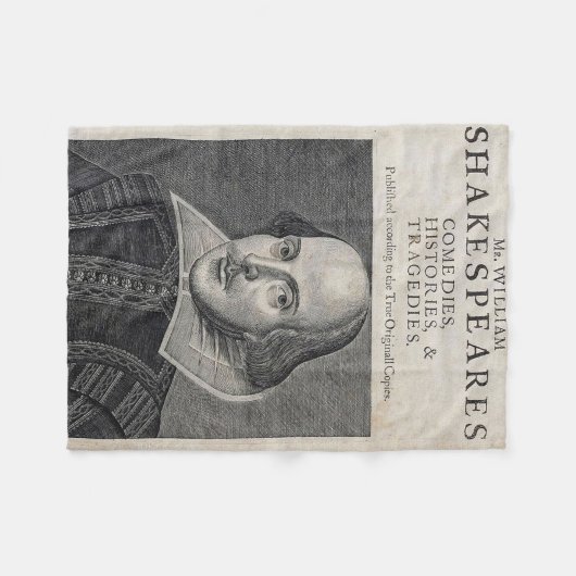 Couverture Polaire Portrait de William Shakespeare (Devant (Horizontal))