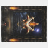 Couverture Polaire Portrait d'incendie d'Akrellian (Devant (Horizontal))