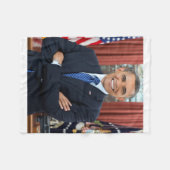 Couverture Polaire Portrait du président Barack Obama (Devant (Horizontal))