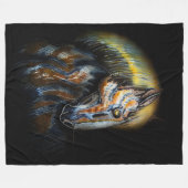 Couverture Polaire Portrait d'un cheval d'étalon fractalius (Devant (Horizontal))