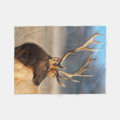 Couverture Polaire Portrait d'un magnifique élan taureau (Devant (Horizontal))