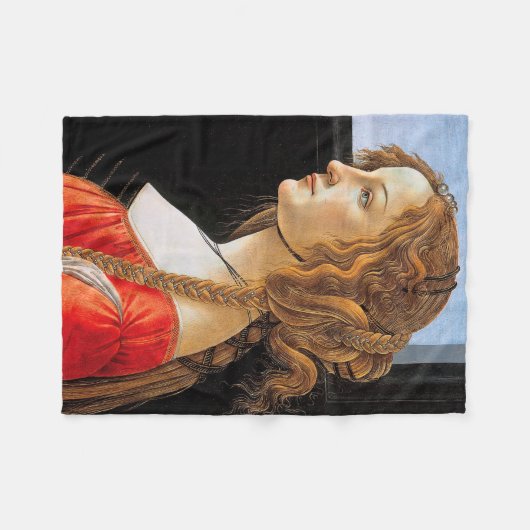 Couverture Polaire Portrait d'une dame, Sandro Botticelli (Devant (Horizontal))