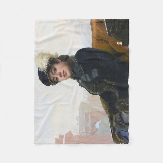 Couverture Polaire Portrait d'une femme inconnue, Ivan Kramskoi (Devant)