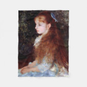 Couverture Polaire Portrait d'une fille au ruban bleu, Renoir (Devant)