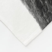 Couverture Polaire Portrait noir et blanc d'animal d'ours (Coin)