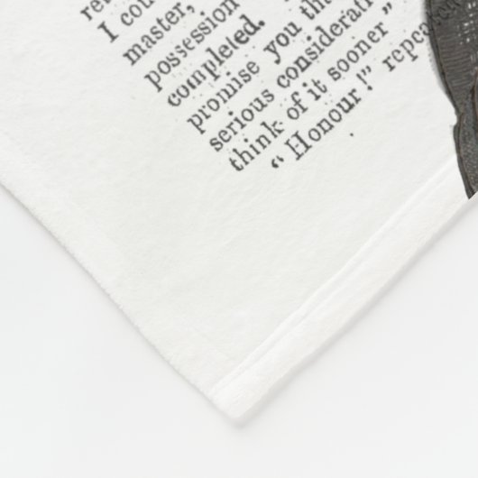 Couverture Polaire Portrait noir et blanc de cerfs (Coin)