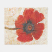 Couverture Polaire Portrait Red Poppy (Devant (Horizontal))