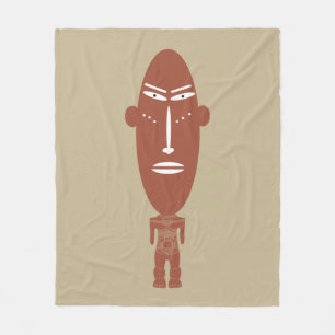 Couverture Polaire Portrait tribal africain Abstrait