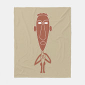 Couverture Polaire Portrait tribal africain Abstrait (Devant)