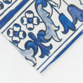 Couverture Polaire Portugal Lisbonne Azulejo Tuile Motif hiver (Coin)