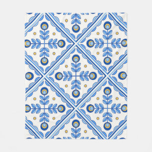 Couverture Polaire Portugal traditionnel Lisbonne azulejo céramique c