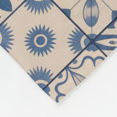 Couverture Polaire Portuguese Azulejo Tile Fleece Blanket – Cozy Blue (Coin)