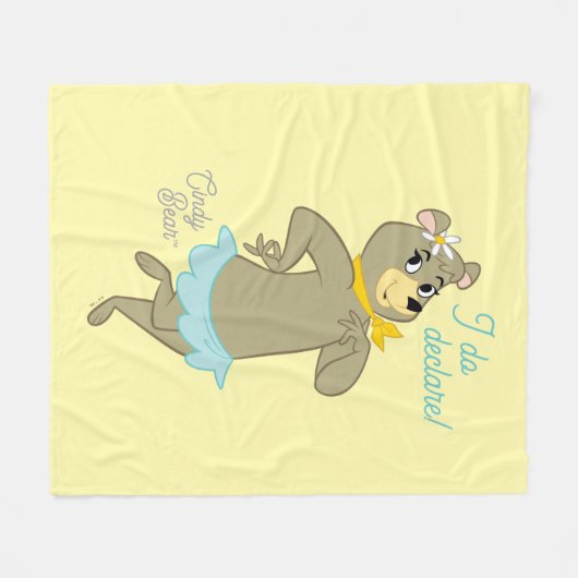 Couverture Polaire Pose Joueuse de Cindy Bear (Devant (Horizontal))
