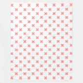 Couverture Polaire Poser les points de croix sur blanc (Devant)