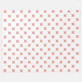 Couverture Polaire Poser les points de croix sur blanc (Devant (Horizontal))