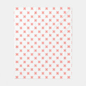 Couverture Polaire Poser les points de croix sur blanc (Devant)