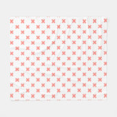 Couverture Polaire Poser les points de croix sur blanc (Devant (Horizontal))