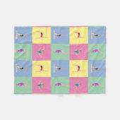 Couverture Polaire Poses de gymnastique (Devant (Horizontal))