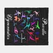 Couverture Polaire Poses de gymnastique de 25 filles personnalisées (Devant (Horizontal))