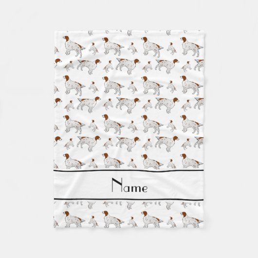 Couverture Polaire Poseur anglais blanc nommé personnalisé (Devant)