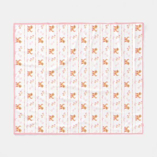 Couverture Polaire Posh Doodle Chien Log Fleece Blanket (Devant (Horizontal))