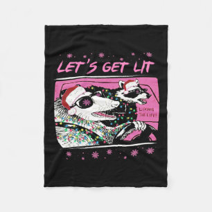Couverture Polaire Possum Amusant Raton Laveur Allons Chercher La Rue