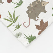 Couverture Polaire Possum dans un champ de Berry en blanc (Coin)