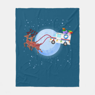 Couverture Polaire Postal Worker Christmas Mail Truck Funny Mailman