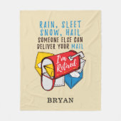 Couverture Polaire Postal Worker Retraite Mailman Personnalisé (Devant)
