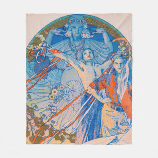 Couverture Polaire Poster d'Alphonse Mucha pour le Sokol Festival (19