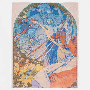 Couverture Polaire Poster d'Alphonse Mucha pour le Sokol Festival (19