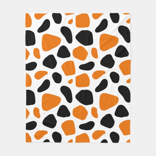 Couverture Polaire Poster de animal Abstrait noir orange moderne (Devant)