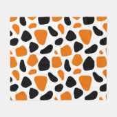 Couverture Polaire Poster de animal Abstrait noir orange moderne (Devant (Horizontal))