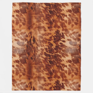 Couverture Polaire Poster de animal Brown de vache