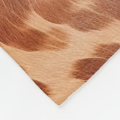 Couverture Polaire Poster de animal Brown de vache (Coin)