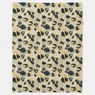 Couverture Polaire Poster de animal Cheetah Noir, Or