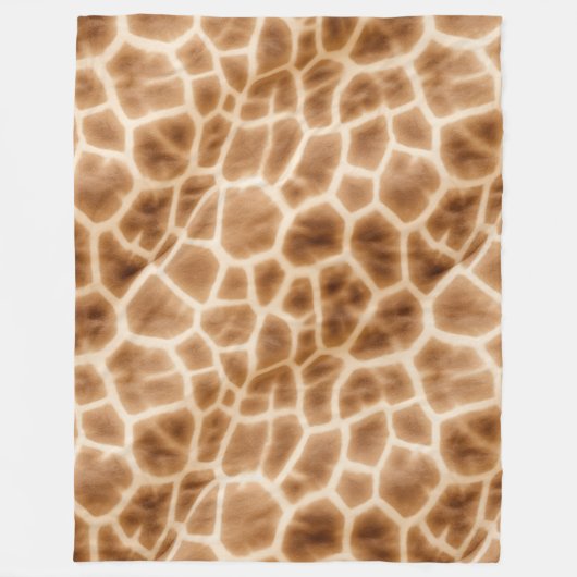 Couverture Polaire Poster de animal crème Brown Giraffe (Devant)