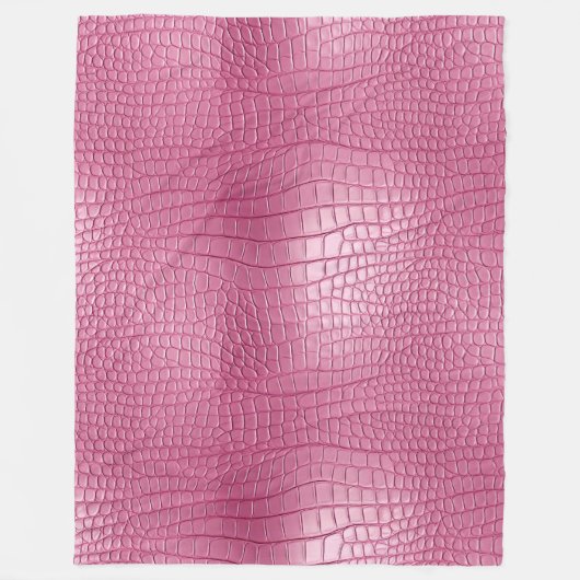 Couverture Polaire Poster de animal d'alligator rose Faux (Devant)