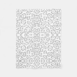 Couverture Polaire Poster de animal de chatte léopard de neige gris