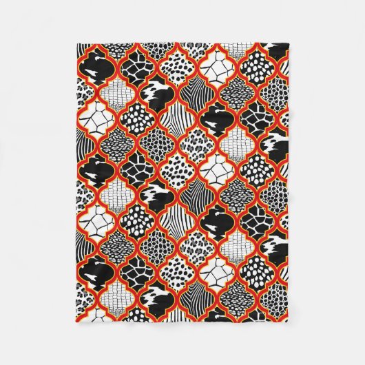 Couverture Polaire Poster de animal de régence Red Yellow Hollywood (Devant)