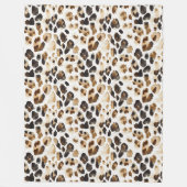 Couverture Polaire Poster de animal Leopard à crème Brown (Devant)