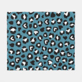 Couverture Polaire Poster de animal, Léopard Bleu, Zones de Cheetah,  (Devant (Horizontal))