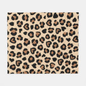 Couverture Polaire Poster de animal, Léopard Brown, Spots de guépard, (Devant (Horizontal))