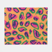 Couverture Polaire Poster de animal léopard d'aquarelle (Devant (Horizontal))