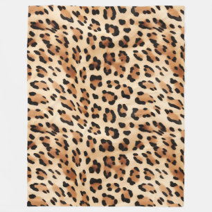 Couverture Polaire Poster de animal Leopard de crème