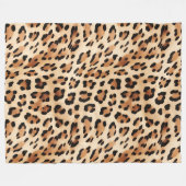Couverture Polaire Poster de animal Leopard de crème (Devant (Horizontal))